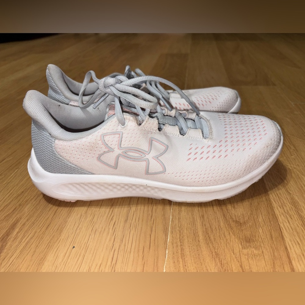 Under Armour Women's Gray/Pink/White Tennis Shoes
